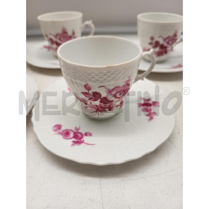 SET CAFFE PORCELLANA GINORI FIORELLINI ROSA   | Mercatino dell'Usato Roma porta maggiore 4