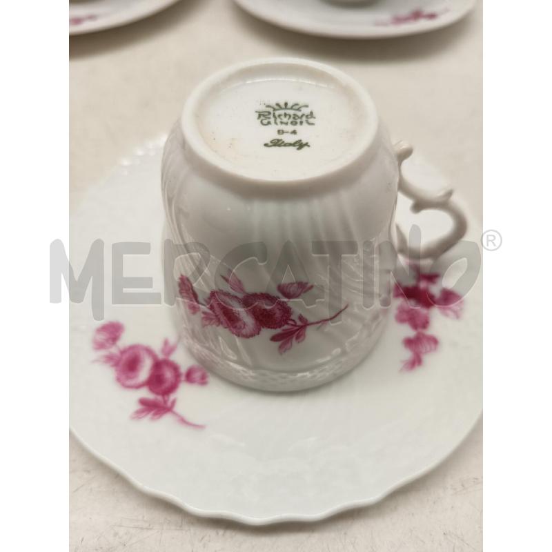 SET CAFFE PORCELLANA GINORI FIORELLINI ROSA   | Mercatino dell'Usato Roma porta maggiore 5