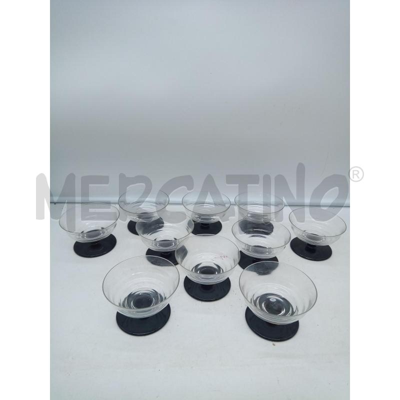 SET COPPETTE VETRO MURANO BASE VINACCIO | Mercatino dell'Usato Roma porta maggiore 1