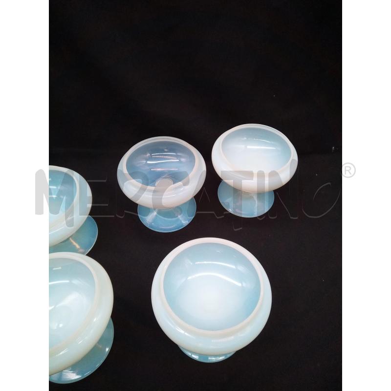 SET COPPE DA GELATO VETRO LATTIMO   | Mercatino dell'Usato Roma porta maggiore 4