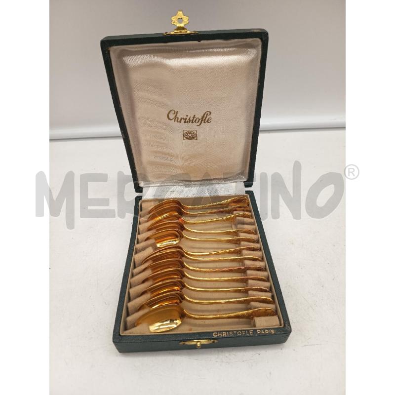 SET CUCCHIAINI CHRISTOFLE VERMEILLE  | Mercatino dell'Usato Roma porta maggiore 1