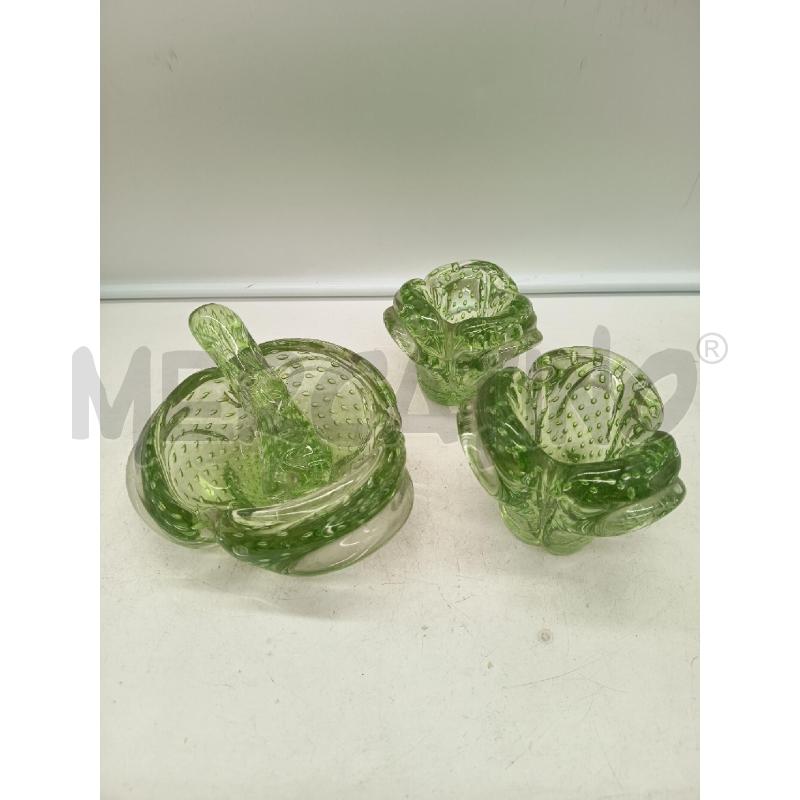 SET DA FUMO VETRO PULEGOSO VERDE  | Mercatino dell'Usato Roma porta maggiore 2