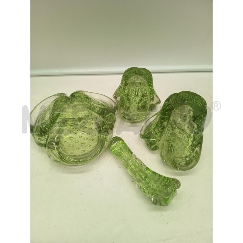 SET DA FUMO VETRO PULEGOSO VERDE  | Mercatino dell'Usato Roma porta maggiore 5