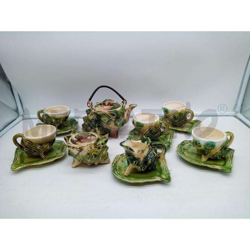 SET DA THE CERAMICA BARBOTINE CONCHIGLIE | Mercatino dell'Usato Roma porta maggiore 1