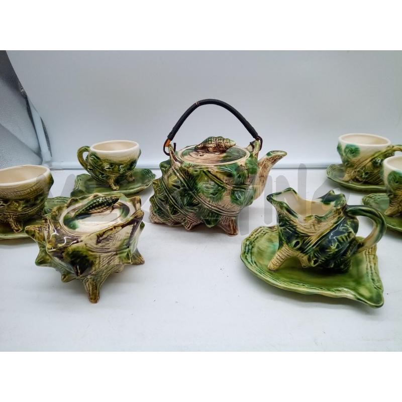 SET DA THE CERAMICA BARBOTINE CONCHIGLIE | Mercatino dell'Usato Roma porta maggiore 2