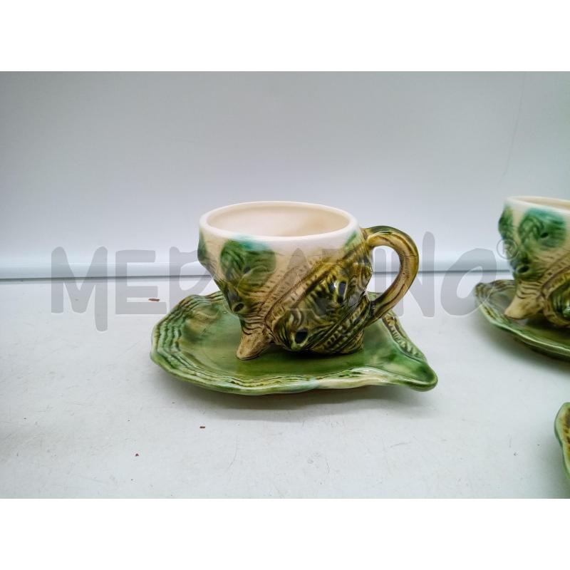 SET DA THE CERAMICA BARBOTINE CONCHIGLIE | Mercatino dell'Usato Roma porta maggiore 3