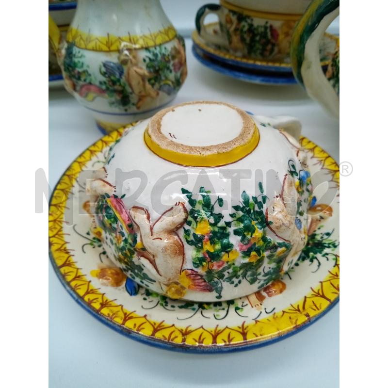 SET DA THE CERAMICA CIVITA CASTELLANA PUTTI RILIEVO | Mercatino dell'Usato Roma porta maggiore 3