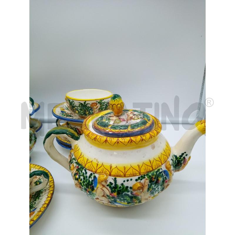 SET DA THE CERAMICA CIVITA CASTELLANA PUTTI RILIEVO | Mercatino dell'Usato Roma porta maggiore 4