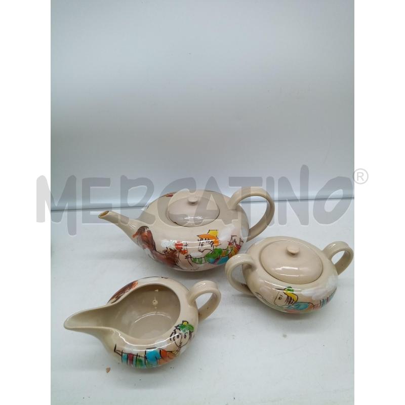 SET DA THE CERAMICA DECÒ BARATTI BIBMI CON ANIMALI | Mercatino dell'Usato Roma porta maggiore 4