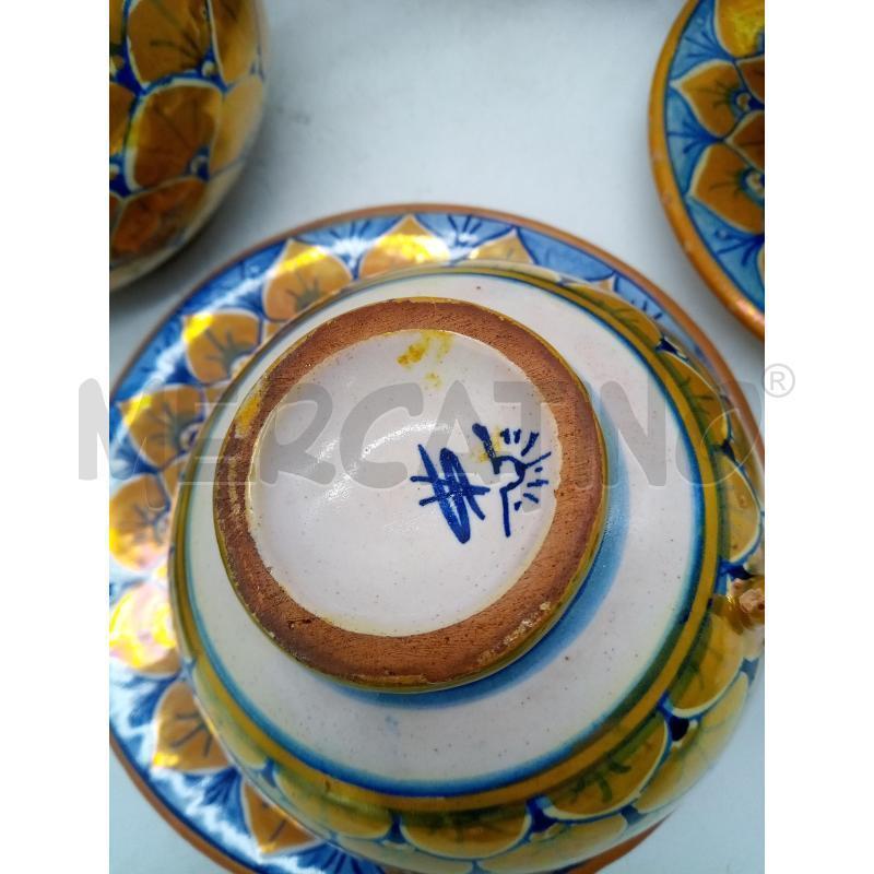 SET DA THE CERAMICA DERUTA LUSTRO FOGLIE DORATE DIFETTI | Mercatino dell'Usato Roma porta maggiore 5