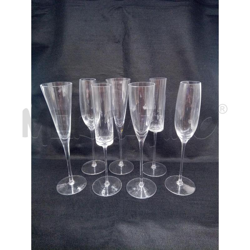 SET FLUTES POLS POTTEN CRISTALLO FORME DIVERSE | Mercatino dell'Usato Roma porta maggiore 1