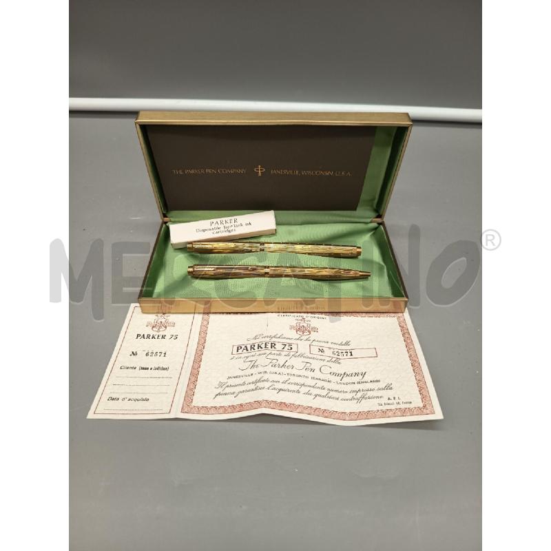 SET PENNE STILO SFERA PARKER DECORO PUNTINI | Mercatino dell'Usato Roma porta maggiore 3