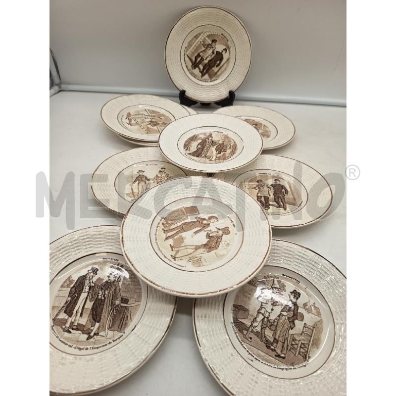 SET PIATTINI TERRAGLIA ANCIENNE DIGION DEVINETTES | Mercatino dell'Usato Roma porta maggiore 1