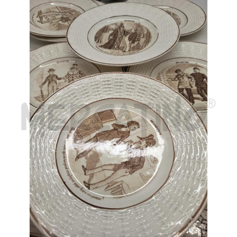 SET PIATTINI TERRAGLIA ANCIENNE DIGION DEVINETTES | Mercatino dell'Usato Roma porta maggiore 2
