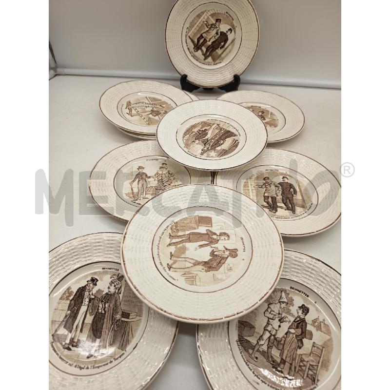 SET PIATTINI TERRAGLIA ANCIENNE DIGION DEVINETTES | Mercatino dell'Usato Roma porta maggiore 4