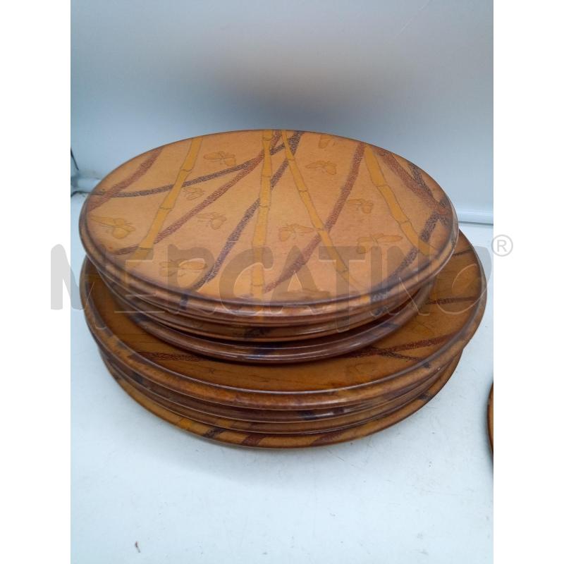 SET PIATTI CERAMICA ERNESTINE CANNE BAMBOO FARFALLE | Mercatino dell'Usato Roma porta maggiore 1