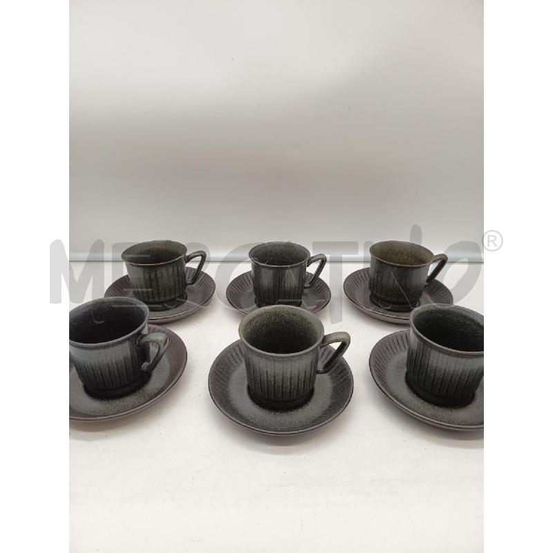 SET TAZZER CERAMICA NORWAY TONI GRIGIO VERDE  | Mercatino dell'Usato Roma porta maggiore 1