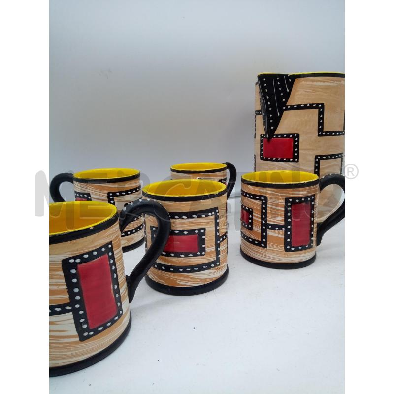 SET TAZZE CERAMICA GRIFO DERUTA  | Mercatino dell'Usato Roma porta maggiore 2