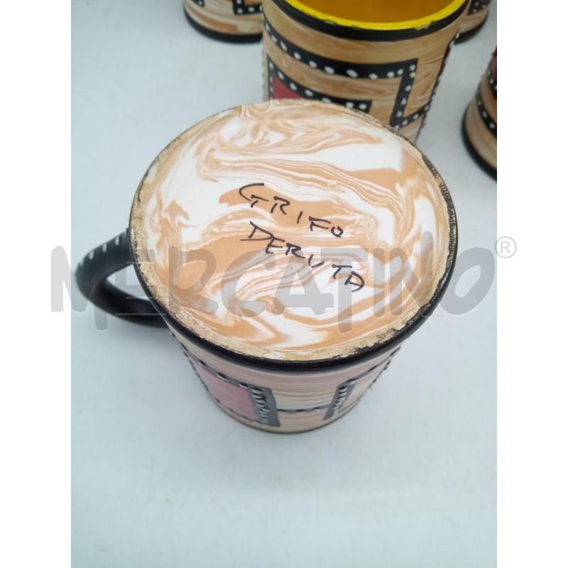SET TAZZE CERAMICA GRIFO DERUTA  | Mercatino dell'Usato Roma porta maggiore 3