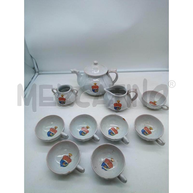 SET TAZZE THE ALFREDO SANTARELLI STEMMA ARALDICO DIPINTO DIFETTI | Mercatino dell'Usato Roma porta maggiore 1