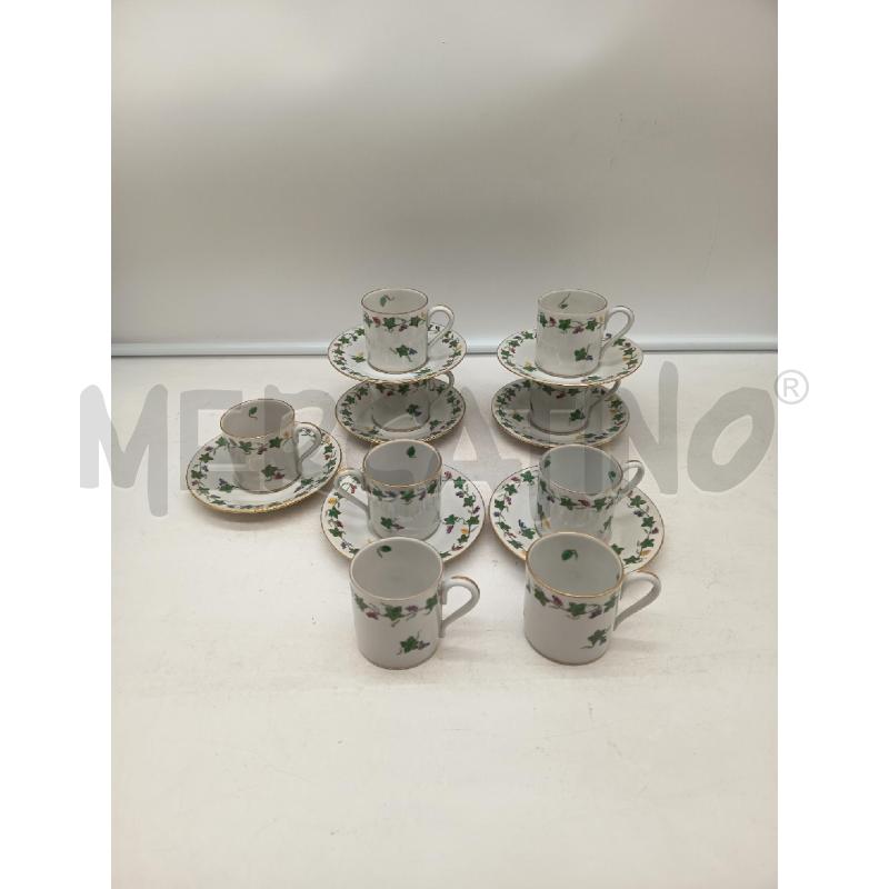 SET TAZZINE PORCELLANA HEREND FOGLIE  | Mercatino dell'Usato Roma porta maggiore 1