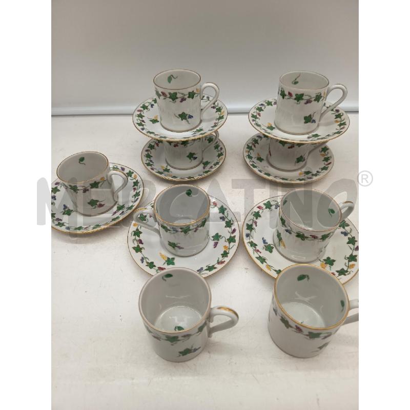 SET TAZZINE PORCELLANA HEREND FOGLIE  | Mercatino dell'Usato Roma porta maggiore 2