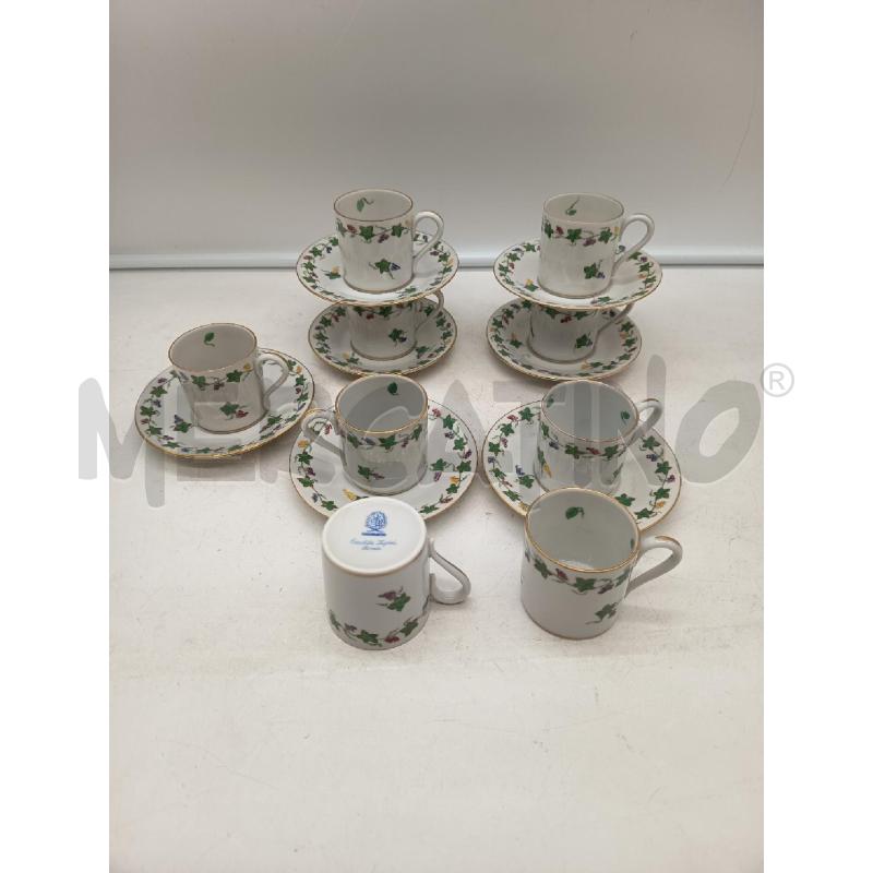 SET TAZZINE PORCELLANA HEREND FOGLIE  | Mercatino dell'Usato Roma porta maggiore 3