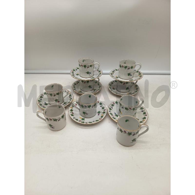 SET TAZZINE PORCELLANA HEREND FOGLIE  | Mercatino dell'Usato Roma porta maggiore 4