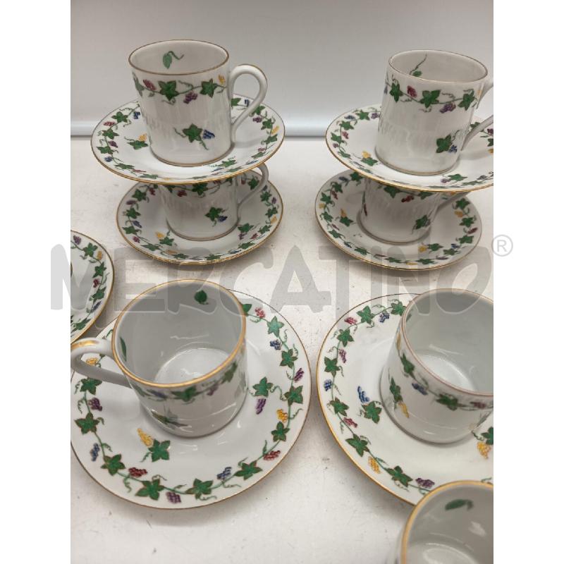 SET TAZZINE PORCELLANA HEREND FOGLIE  | Mercatino dell'Usato Roma porta maggiore 5