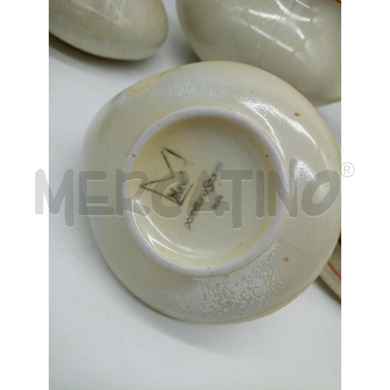 SET TAZZINE PORC MANCIOLI BEIGE B MARRONE | Mercatino dell'Usato Roma porta maggiore 4