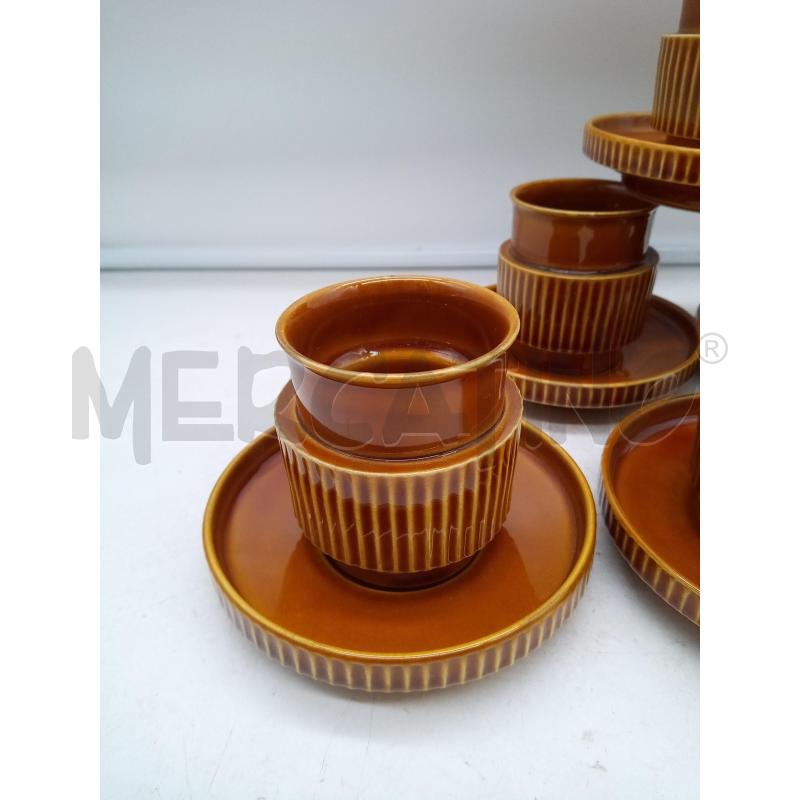 SET TAZZINE TOGNANA CERAMICA SMALTATA INGRANAGGIO  | Mercatino dell'Usato Roma porta maggiore 2