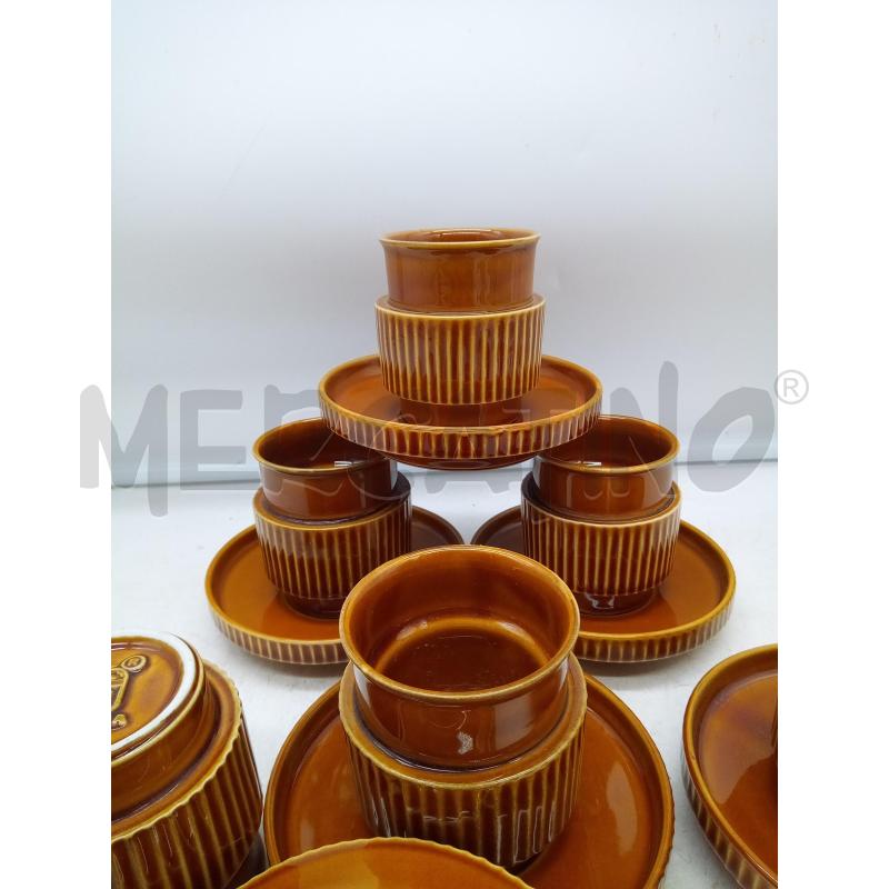 SET TAZZINE TOGNANA CERAMICA SMALTATA INGRANAGGIO  | Mercatino dell'Usato Roma porta maggiore 4
