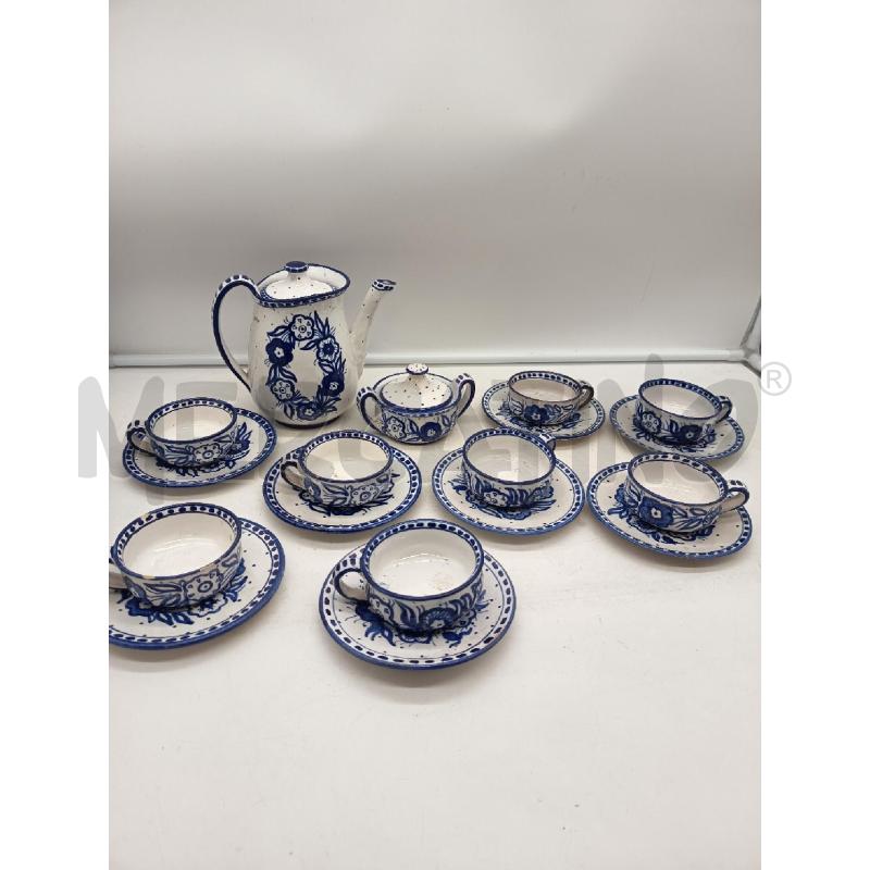 SET THE CERAMICA FAMA ASCOLI PICENO FIOR BLU DIPINTI  | Mercatino dell'Usato Roma porta maggiore 1