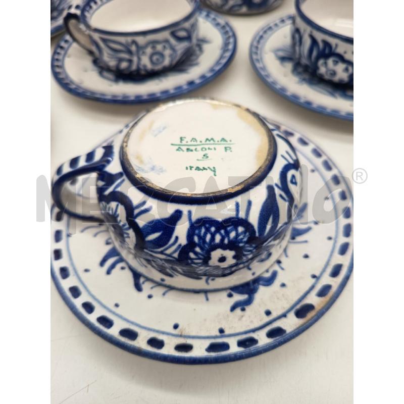 SET THE CERAMICA FAMA ASCOLI PICENO FIOR BLU DIPINTI  | Mercatino dell'Usato Roma porta maggiore 4