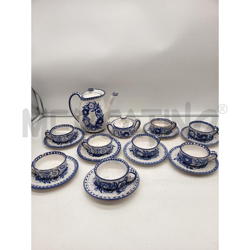 SET THE CERAMICA FAMA ASCOLI PICENO FIOR BLU DIPINTI  | Mercatino dell'Usato Roma porta maggiore 5