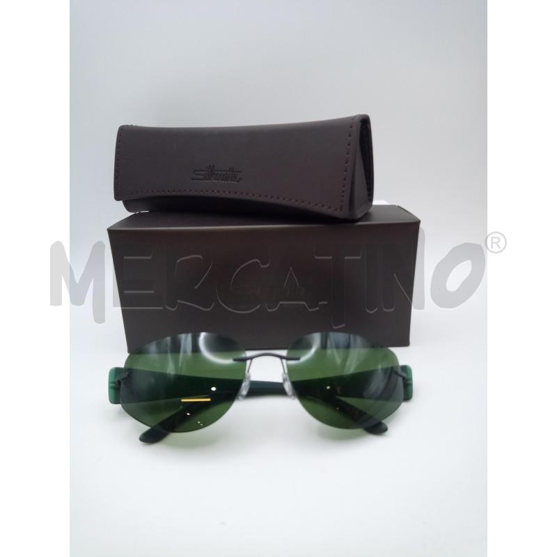 SILHOUETTE OCCHIALI LENTE VERDE ASTE VERDI 8102 | Mercatino dell'Usato Roma porta maggiore 1