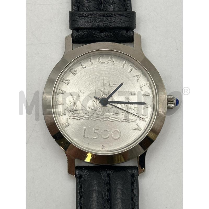 SIX SIX OROLOGIO 500 LIRE CINTURINO NERO PELLE | Mercatino dell'Usato Roma porta maggiore 3