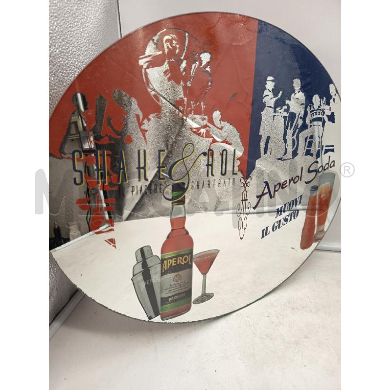 SPECCHIO OVALE SERIGRAFATO APEROL | Mercatino dell'Usato Roma porta maggiore 2