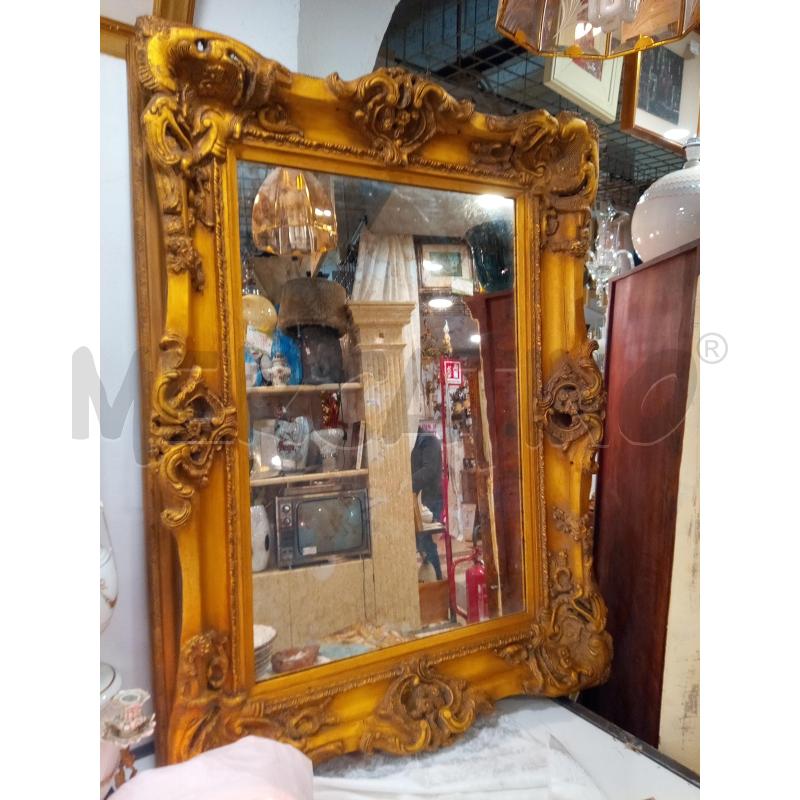 SPECCHIO RETTANGOLARE CORNICE LEGNO STILE BAROCCO  | Mercatino dell'Usato Roma porta maggiore 1
