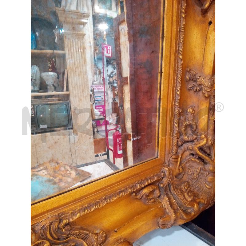 SPECCHIO RETTANGOLARE CORNICE LEGNO STILE BAROCCO  | Mercatino dell'Usato Roma porta maggiore 3