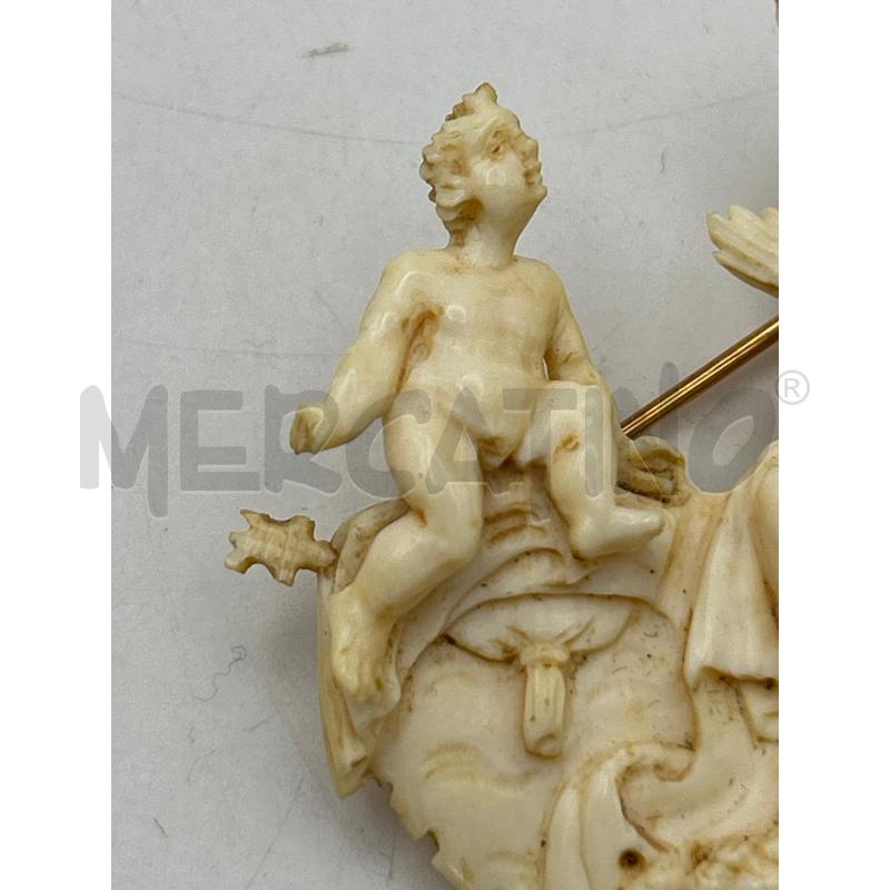 SPILLA IN OSSO MADONNA CON BAMBINO XVIII SEC | Mercatino dell'Usato Roma porta maggiore 3