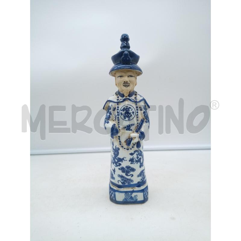STATUINA PORC IMPERATORE CINESE BLU  | Mercatino dell'Usato Roma porta maggiore 1
