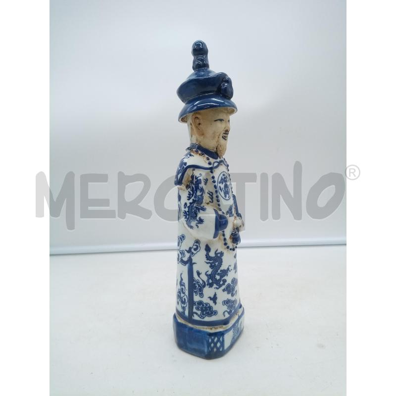 STATUINA PORC IMPERATORE CINESE BLU  | Mercatino dell'Usato Roma porta maggiore 5