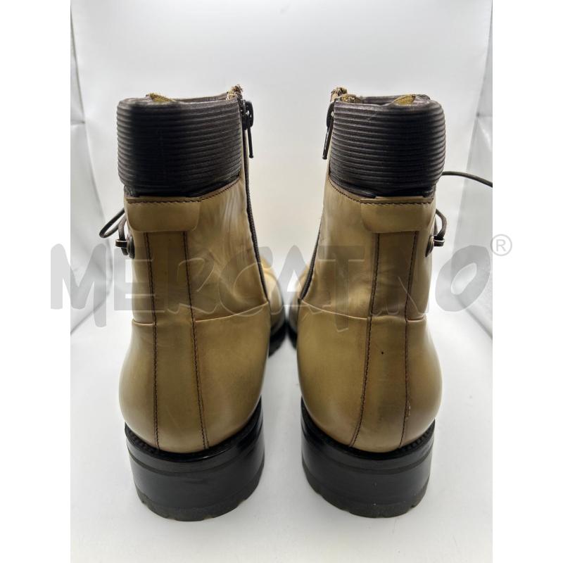STEFANO BI MANIFATTURA FERRARESE STIVALETTI UOMO BEIGE PELLE STRINGATI LATERALMENTE ZIP | Mercatino dell'Usato Roma porta maggiore 3