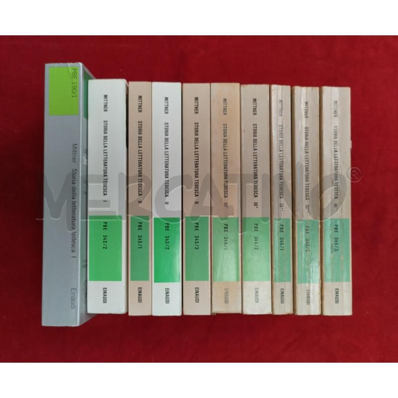 STORIA DELLA LETTERATURA TEDESCA OPERA COMPLETA | Mercatino dell'Usato Roma porta maggiore 3