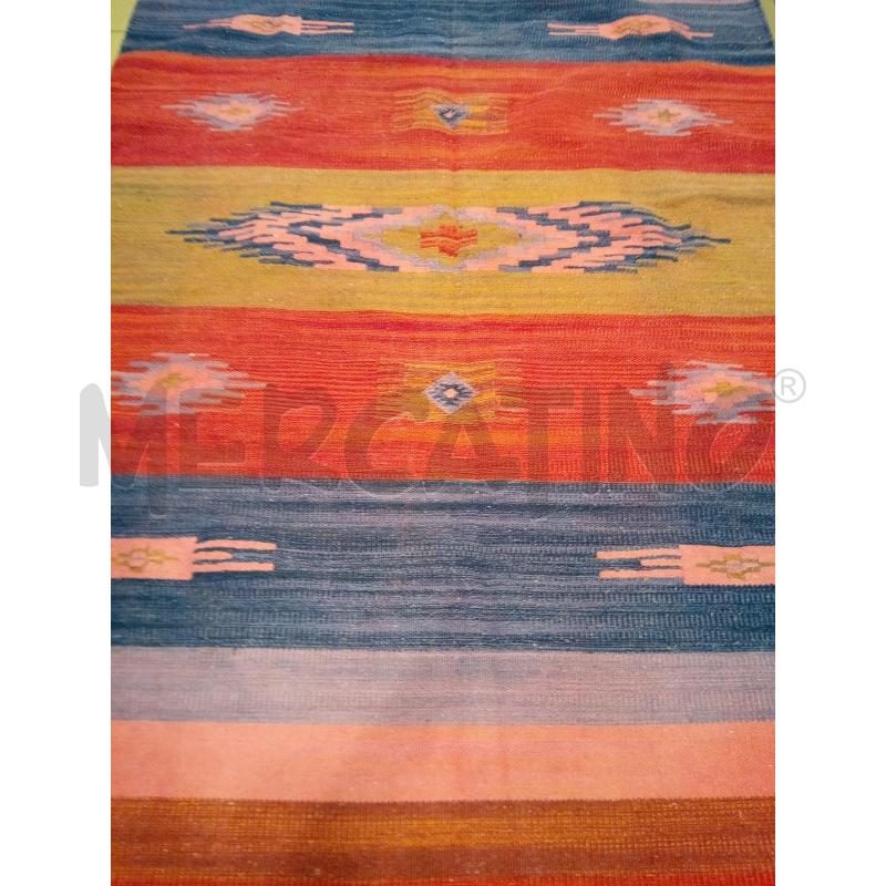 TAPPETO 112X175 KILIM AFGANO TONI ROSA  | Mercatino dell'Usato Roma porta maggiore 2