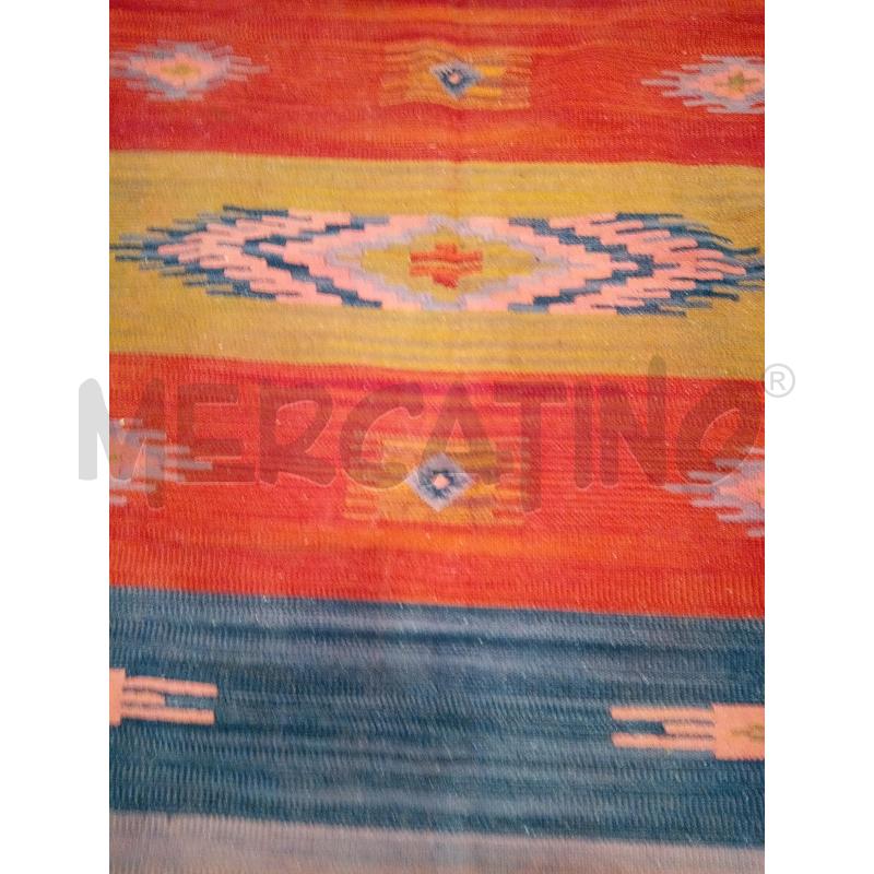 TAPPETO 112X175 KILIM AFGANO TONI ROSA  | Mercatino dell'Usato Roma porta maggiore 5