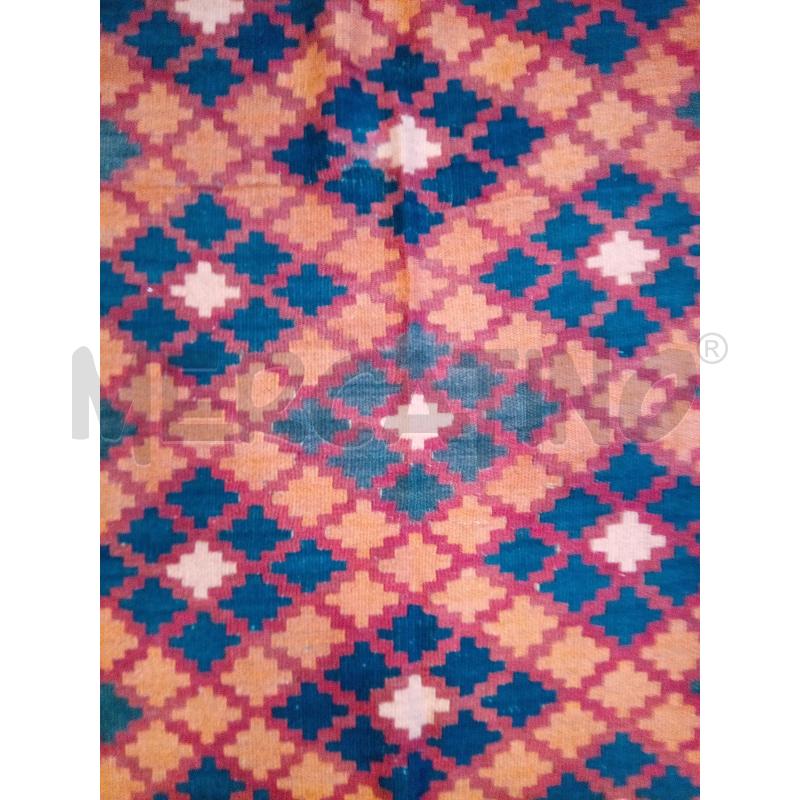TAPPETO 175X100 KILIM ROMBI FONDO ROSSO | Mercatino dell'Usato Roma porta maggiore 2