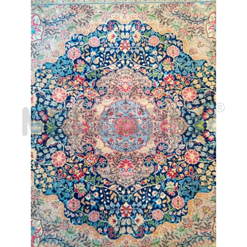 TAPPETO 190X184 FLOREALE TONI BLU ROSA | Mercatino dell'Usato Roma porta maggiore 2
