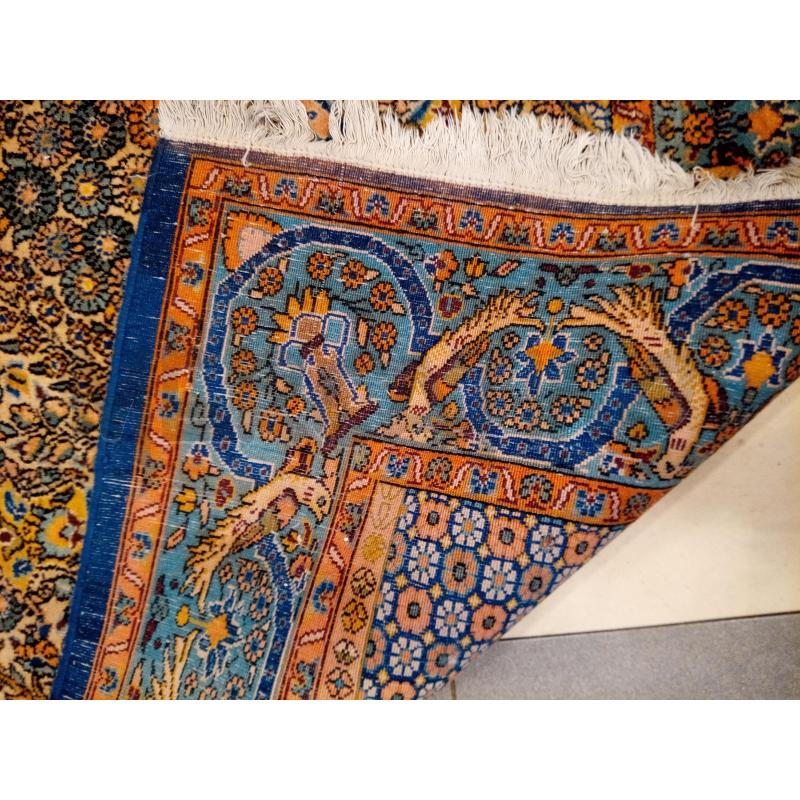 TAPPETO 216X143 FLOREALE CON UCCELLI FONDO AZZURRO | Mercatino dell'Usato Roma porta maggiore 4
